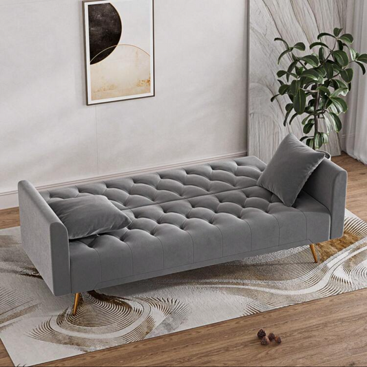 adjustable futon couch grey