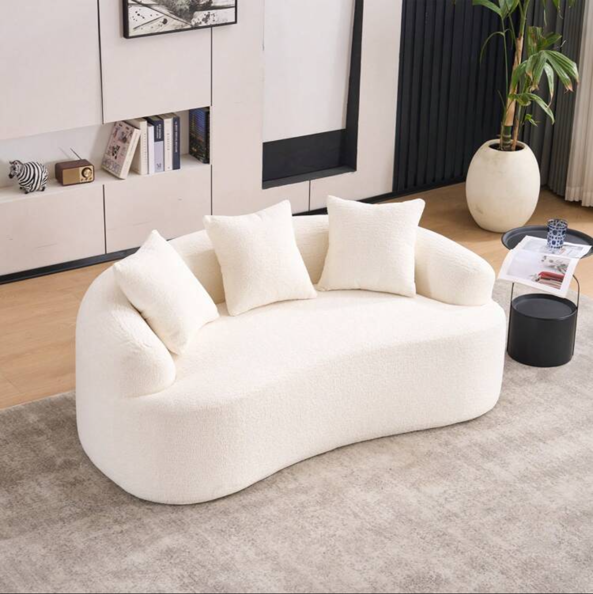 beige curved cloud couch luxury furniture