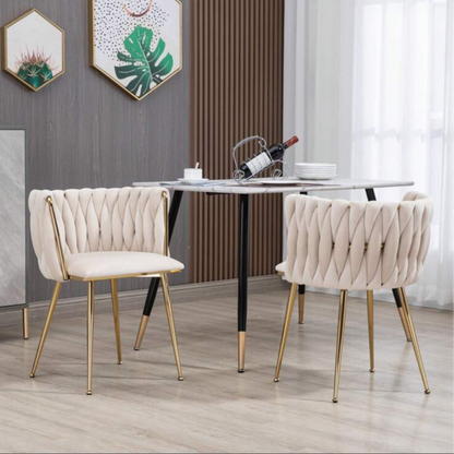 beige velvet dining chairs set of 2