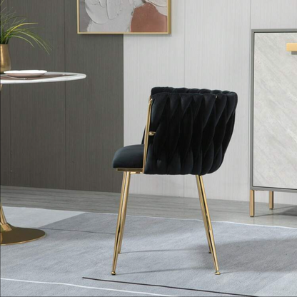 black velvet dining chair gold leg