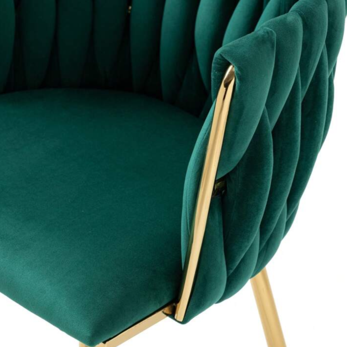 dark green velvet chair gold accents