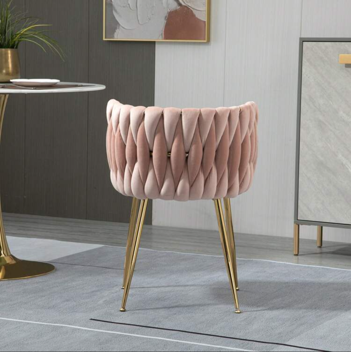 pink velvet dining chair gold legs