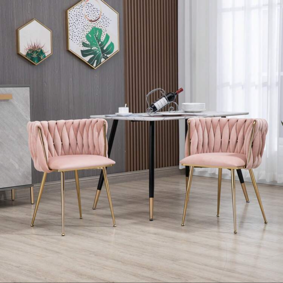 pink velvet dining chair gold legs set 