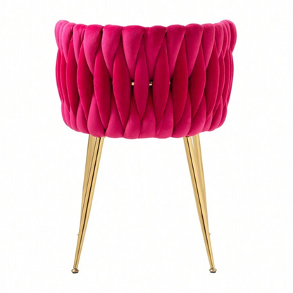 rose red velvet dining chair gold legs