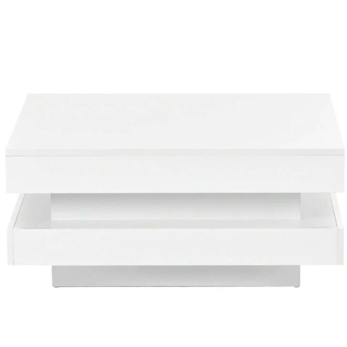 square coffee table white two tier